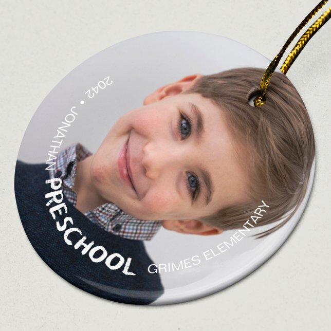Preschool Keepsake Photo Ceramic Tree Decoration (Creator Uploaded)