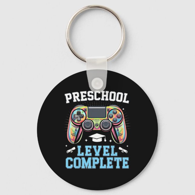 Preschool Level Complete Last Day Of School Gamer  Key Ring (Front)