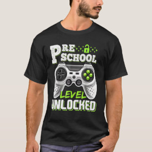 Preschool Level Unlocked Video Game Funny Back To T-Shirt