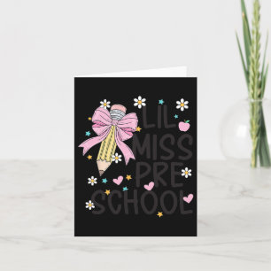 Preschool Little Miss Back To School Girls Prescho Card