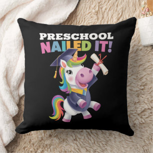 Preschool Nailed It Unicorn Graduation Cap Cushion