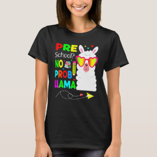 Preschool No Prob Llama Teacher Student Back To Sc T-Shirt