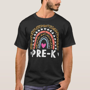 Preschool Rainbow Girls Boys Teacher Team PreK Squ T-Shirt
