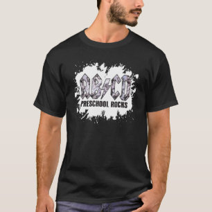 Preschool Rocks Abcd  Teacher Abcd Rocks Back To S T-Shirt