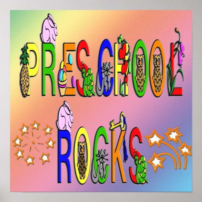 Preschool Rocks - Stars Poster (Front)