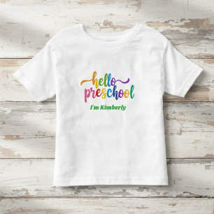 Preschool Shirt, Hello Preschool, First Day Toddler T-Shirt
