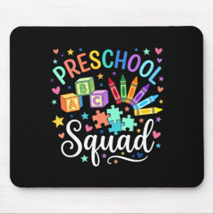 Preschool squad back to school cute cool teacher mouse pad