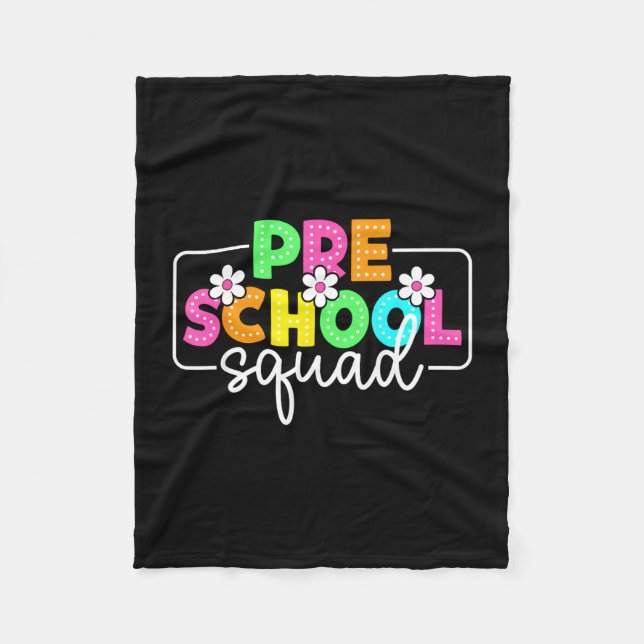 Preschool squad back to school teachers students  fleece blanket (Front)