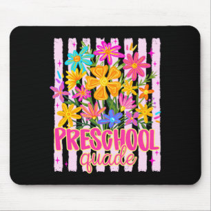 Preschool squad teacher floral back to school mouse pad