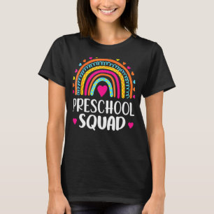 Preschool Squad Teacher Rainbow Back To School T-Shirt