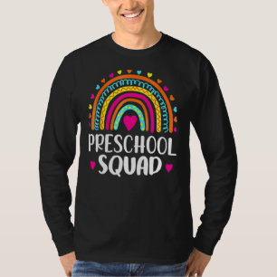 Preschool Squad Teacher Rainbow Back To School T-Shirt