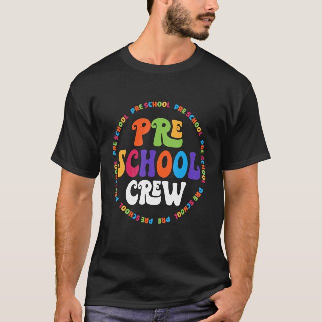Preschool Squad Tie Dye Students Teachers T-Shirt (Front)
