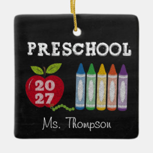 Preschool Teacher 2027 Gift Name Ornament
