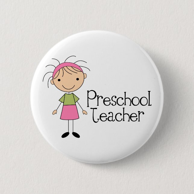 Preschool Teacher 6 Cm Round Badge (Front)