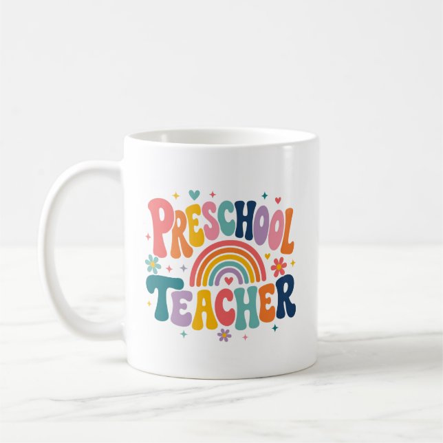 Preschool Teacher Appreciation Gift Coffee Mug (Left)