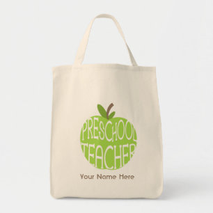 Preschool Teacher Bag - Green Apple