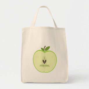 Preschool Teacher Bag - Green Apple Half