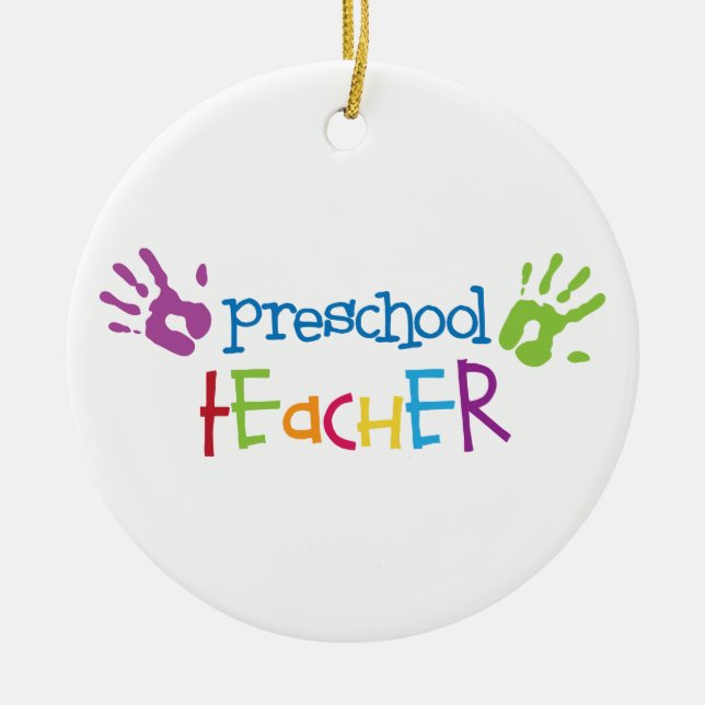 Preschool Teacher Ceramic Tree Decoration (Front)