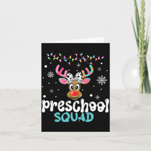 Preschool teacher christmas preschool squad card