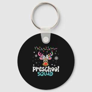 Preschool teacher christmas preschool squad key ring