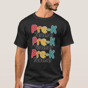 Preschool Teacher Cute Pre K Vintage Student Retro T-Shirt