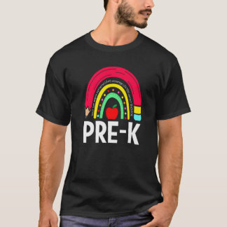 Preschool Teacher Cute Rainbow Back To School Kid T-Shirt