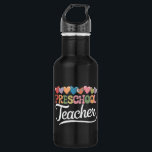 Preschool Teacher First Day Groovy Back To School  532 Ml Water Bottle<br><div class="desc">Preschool Teacher First Day Groovy Back To School</div>