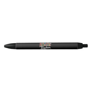 Preschool Teacher First Day Groovy Back To School Black Ink Pen
