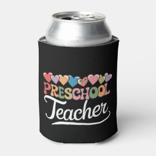 Preschool Teacher First Day Groovy Back To School  Can Cooler