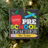 Preschool Teacher Pre-K Keepsake Bright