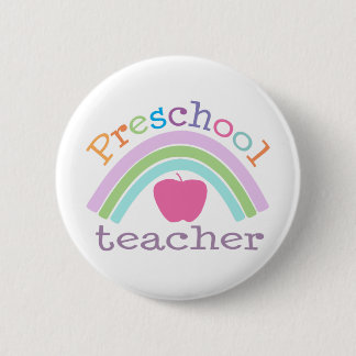 Preschool Teacher Rainbow 6 Cm Round Badge