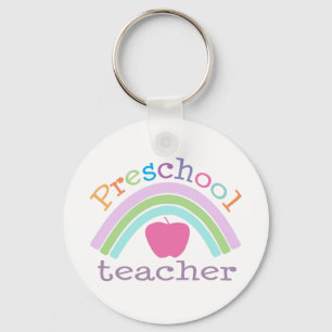 Preschool Teacher Rainbow Key Ring