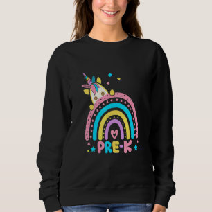 Preschool Teacher Rainbow Leopard Back To School Sweatshirt