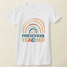 Preschool teacher retro colours boho rainbow