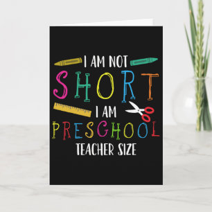 Preschool Teacher Short Pre-k Teacher  Card