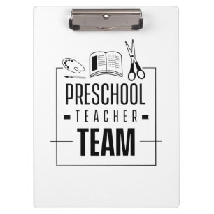 Preschool Teacher Team Clipboard