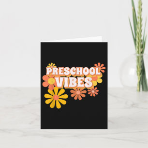 Preschool Teacher Team Vibes Back To School First Card