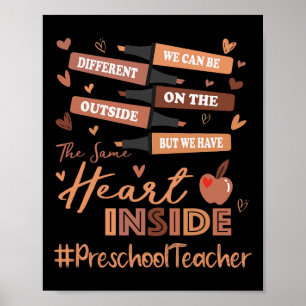 Preschool Teacher We Can Be Different Black Histor Poster
