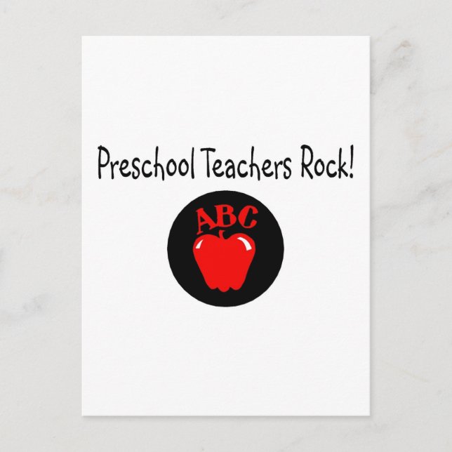 Preschool Teachers Rock Postcard (Front)