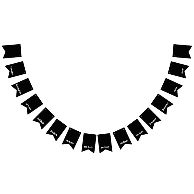 Preschool to Senior Graduation School Years Bunting (All)