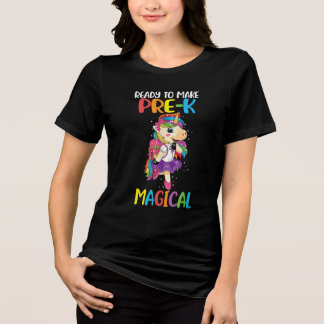 Preschool Unicorn Back to School Tri-Blend Shirt