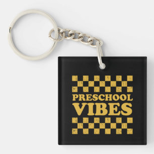 Preschool Vibes First Day of School Key Ring