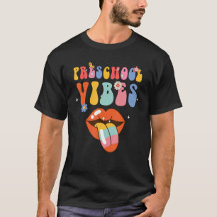 Preschool Vibes Retro Groovy Back To School Teache T-Shirt