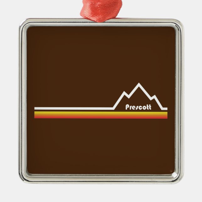 Prescott, Arizona Metal Tree Decoration (Front)