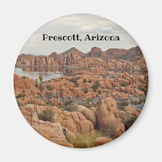 Prescott Arizona Red Rock Lake Photo Landscape Magnet (Front)