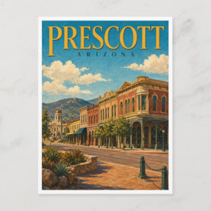 Prescott Arizona Whiskey Row GeoSaga Postcard