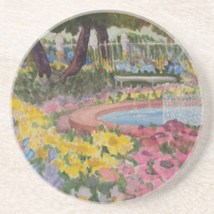 Prescott Park Garden Poppies Portsmouth NH Coaster