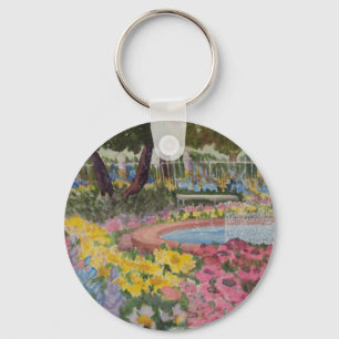 Prescott Park Garden Poppies Portsmouth NH Key Ring