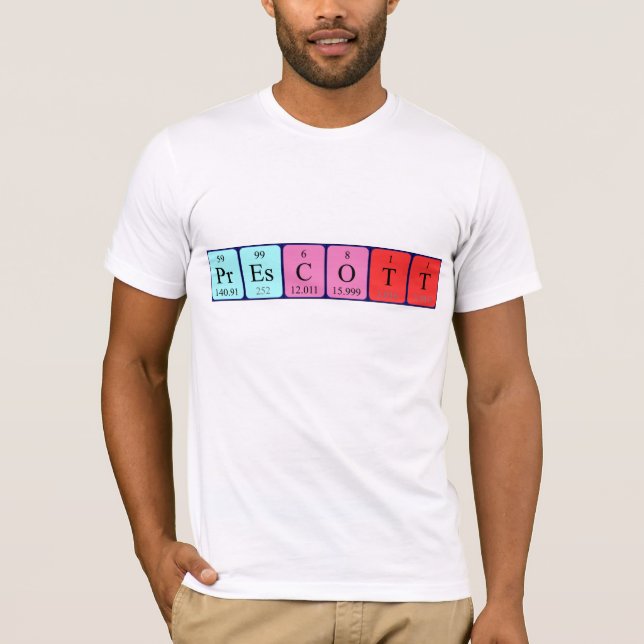Prescott periodic table name shirt (Front)