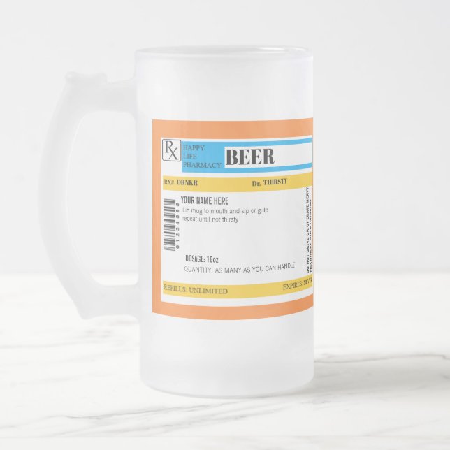 Prescription Beer Mug (Left)
